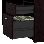 60W L-Desk with and 5 Shelf Bookcase by