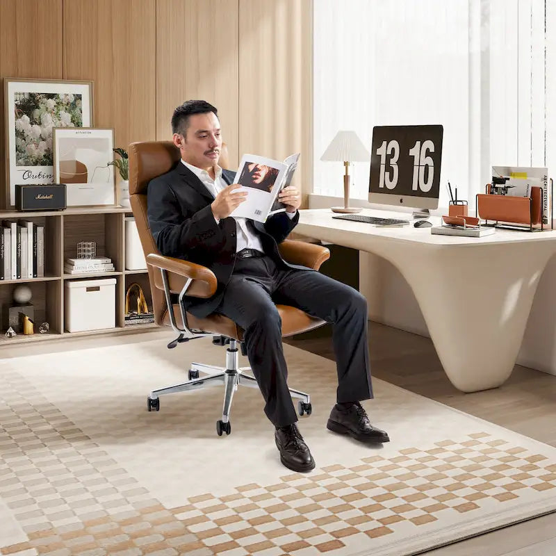 High- PU Leather Chair Height Adjustable