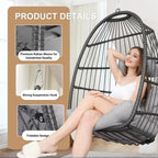 Indoor Luxury Hanging Chair Stand, 350 lbs Outdoor Chair with No Stand, Swing Chair Stand
