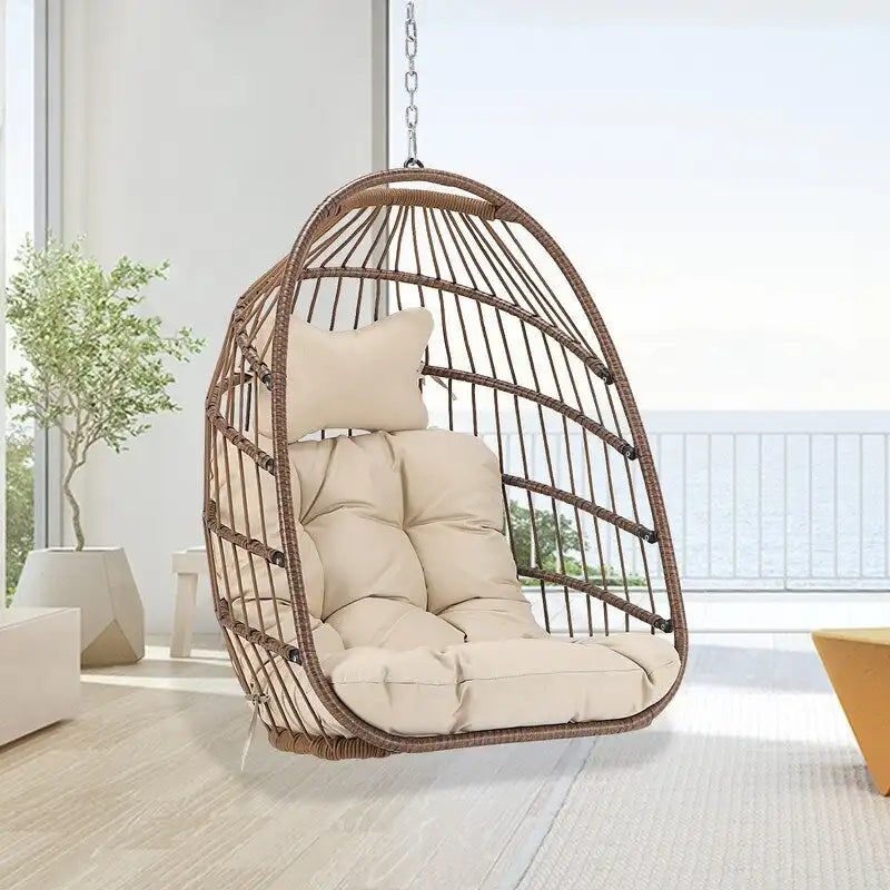 Indoor Luxury Hanging Chair Stand, 350 lbs Outdoor Chair with No Stand, Swing Chair Stand