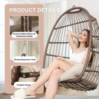Indoor Luxury Hanging Chair Stand, 350 lbs Outdoor Chair with No Stand, Swing Chair Stand