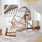 Indoor Luxury Hanging Chair Stand, 350 lbs Outdoor Chair with No Stand, Swing Chair Stand