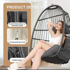 Indoor Luxury Hanging Chair Stand, 350 lbs Outdoor Chair with No Stand, Swing Chair Stand