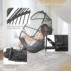 Indoor Luxury Hanging Chair Stand, 350 lbs Outdoor Chair with No Stand, Swing Chair Stand