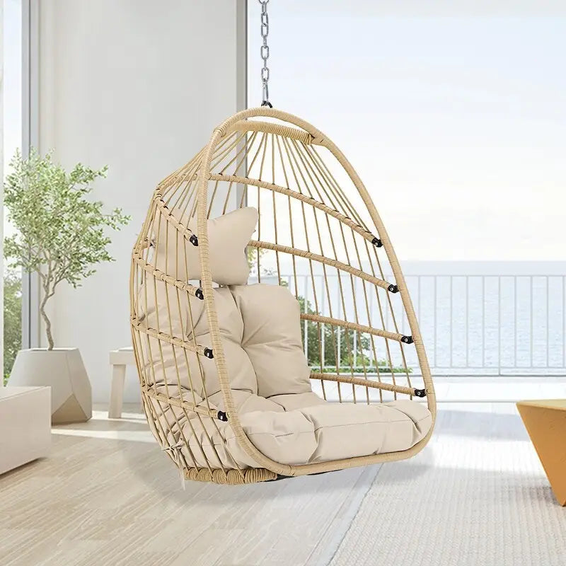 Indoor Luxury Hanging Chair Stand, 350 lbs Outdoor Chair with No Stand, Swing Chair Stand