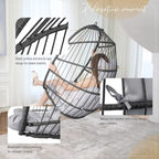 Indoor Luxury Hanging Chair Stand, 350 lbs Outdoor Chair with No Stand, Swing Chair Stand