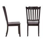 Slat Wood Dining Chairs ( 2)