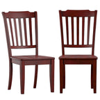 Slat Wood Dining Chairs ( 2)