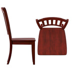 Slat Wood Dining Chairs ( 2)
