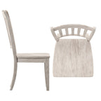 Slat Wood Dining Chairs ( 2)