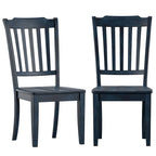 Slat Wood Dining Chairs ( 2)