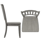 Slat Wood Dining Chairs ( 2)