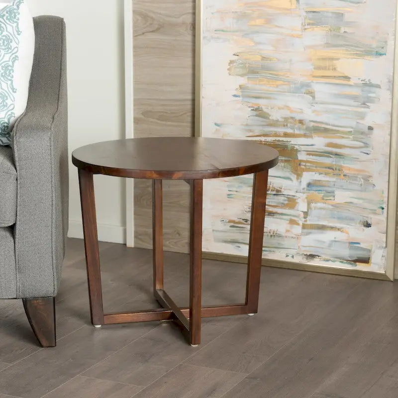 Round Acacia Wood Table by Home