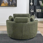 Cuddle Barrel Chair with moon storage ottoman