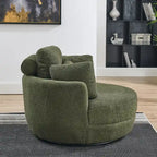 Cuddle Barrel Chair with moon storage ottoman