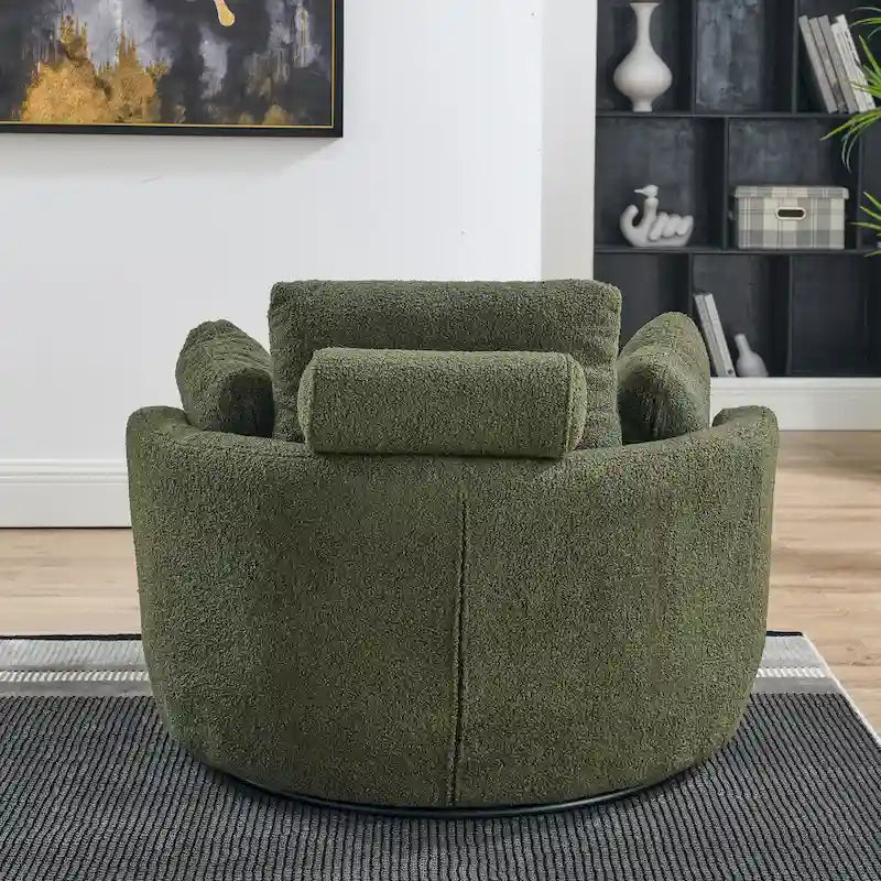 Cuddle Barrel Chair with moon storage ottoman