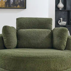Cuddle Barrel Chair with moon storage ottoman