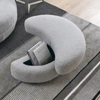 Cuddle Barrel Chair with moon storage ottoman