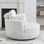 Cuddle Barrel Chair with moon storage ottoman