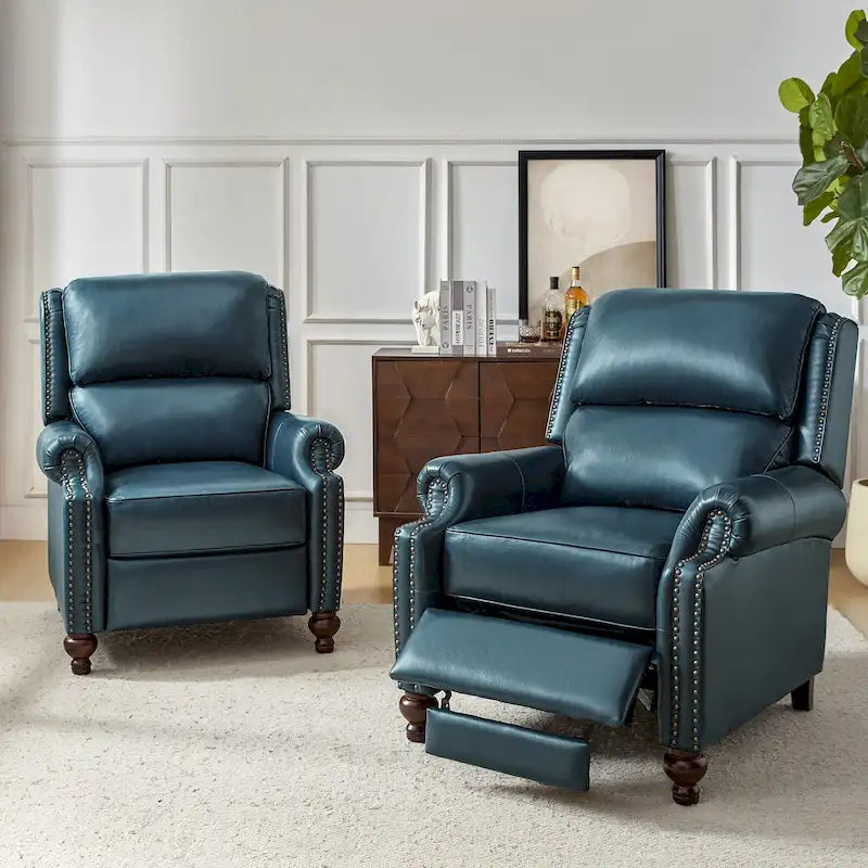 Mid-Century Modern Leather Recliner Nail Trim 2 by