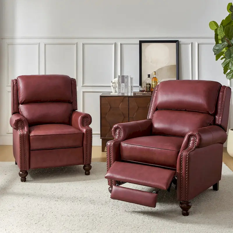 Mid-Century Modern Leather Recliner Nail Trim 2 by