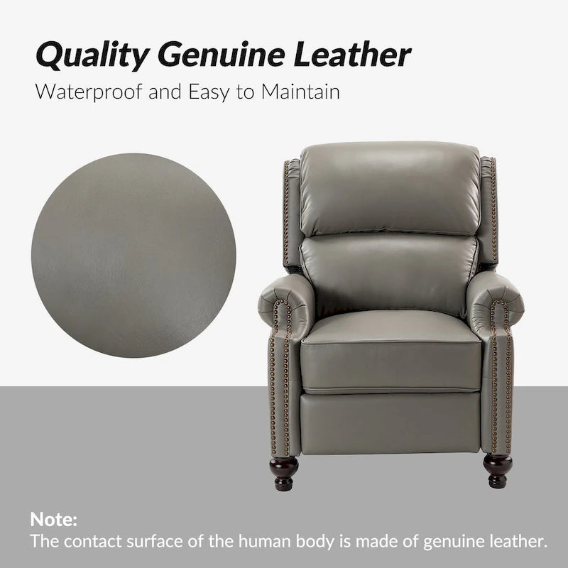 Mid-Century Modern Leather Recliner Nail Trim 2 by