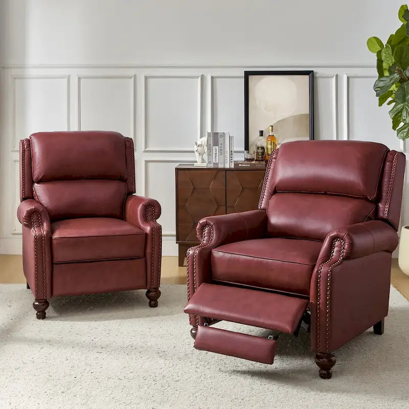 Mid-Century Modern Leather Recliner Nail Trim 2 by