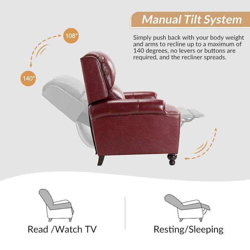 Mid-Century Modern Leather Recliner Nail Trim 2 by