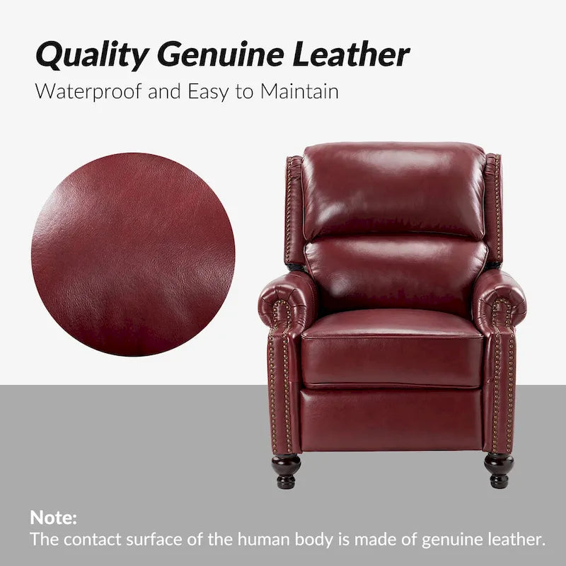 Mid-Century Modern Leather Recliner Nail Trim 2 by