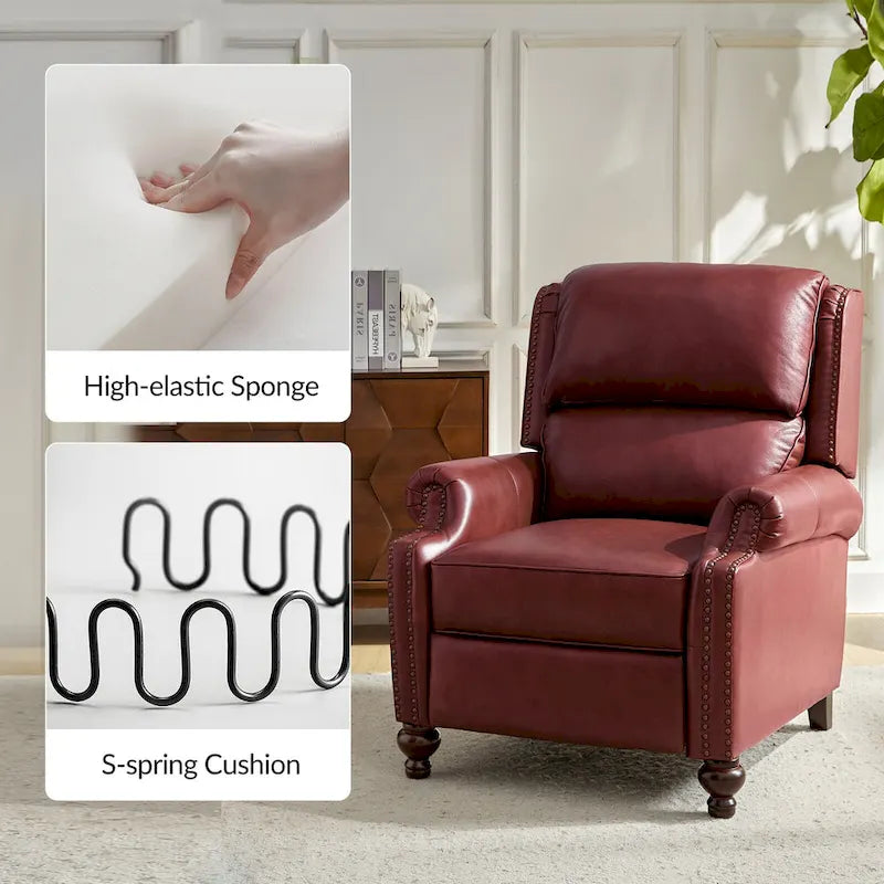 Mid-Century Modern Leather Recliner Nail Trim 2 by