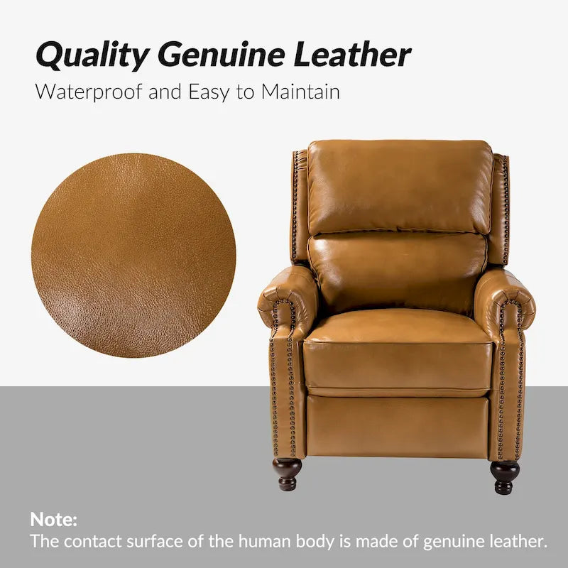 Mid-Century Modern Leather Recliner Nail Trim 2 by