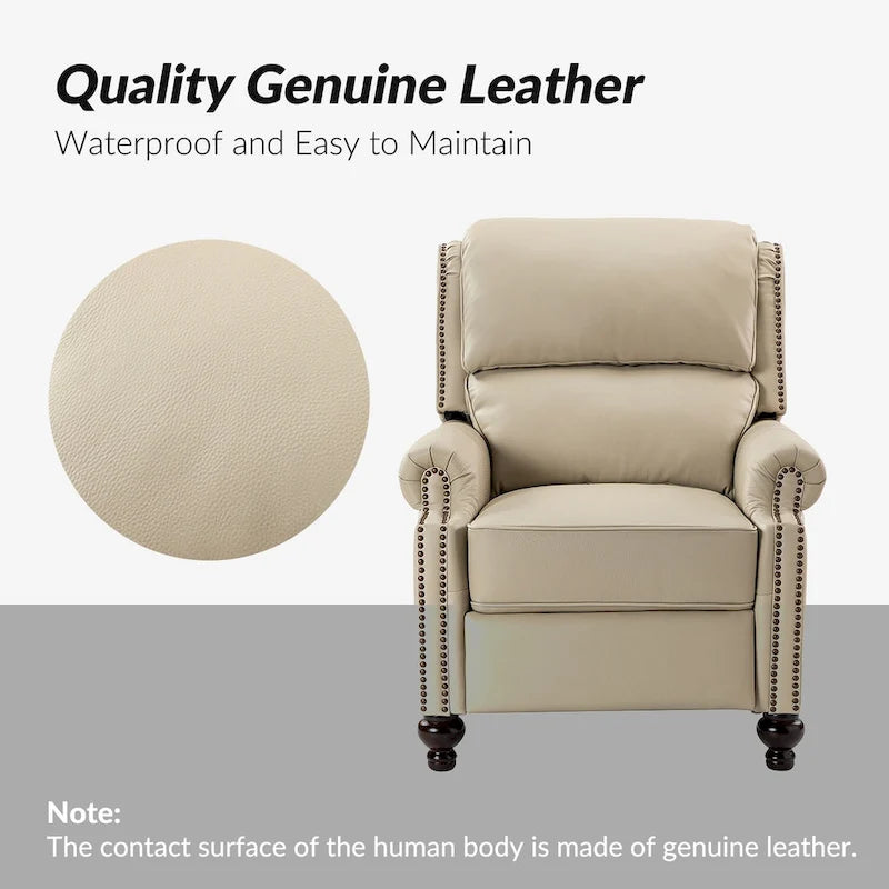 Mid-Century Modern Leather Recliner Nail Trim 2 by