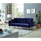75.6 Lovely Velvet Convertible Sleeper Sofa Bed Seats