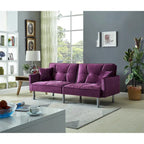 75.6 Lovely Velvet Convertible Sleeper Sofa Bed Seats
