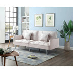 75.6 Lovely Velvet Convertible Sleeper Sofa Bed Seats