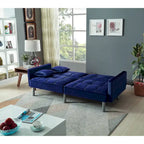 75.6 Lovely Velvet Convertible Sleeper Sofa Bed Seats