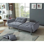 75.6 Lovely Velvet Convertible Sleeper Sofa Bed Seats