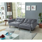 75.6 Lovely Velvet Convertible Sleeper Sofa Bed Seats