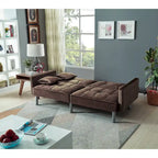 75.6 Lovely Velvet Convertible Sleeper Sofa Bed Seats