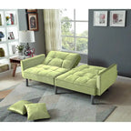 75.6 Lovely Velvet Convertible Sleeper Sofa Bed Seats