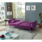 75.6 Lovely Velvet Convertible Sleeper Sofa Bed Seats