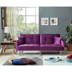 75.6 Lovely Velvet Convertible Sleeper Sofa Bed Seats