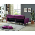 75.6 Lovely Velvet Convertible Sleeper Sofa Bed Seats