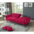 75.6 Lovely Velvet Convertible Sleeper Sofa Bed Seats