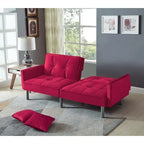 75.6 Lovely Velvet Convertible Sleeper Sofa Bed Seats