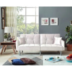 75.6 Lovely Velvet Convertible Sleeper Sofa Bed Seats