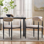 Modern Industrial Dining Chairs ( 2) with Iron by Home