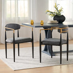 Modern Industrial Dining Chairs ( 2) with Iron by Home