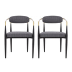 Modern Industrial Dining Chairs ( 2) with Iron by Home