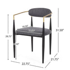Modern Industrial Dining Chairs ( 2) with Iron by Home